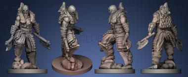 3D model Printable Nordic Warrior Miniature (STL)