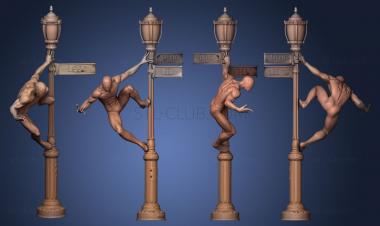 3D model Spiderman Statue copper (STL)