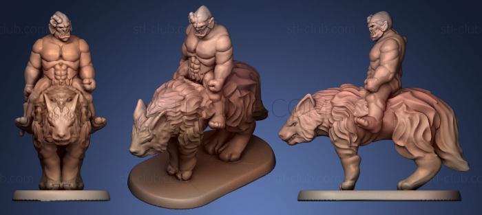 3D model Trollspawn Wolf Rider (STL)