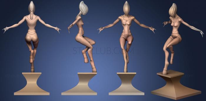 At The Edge female sci fi sculpt