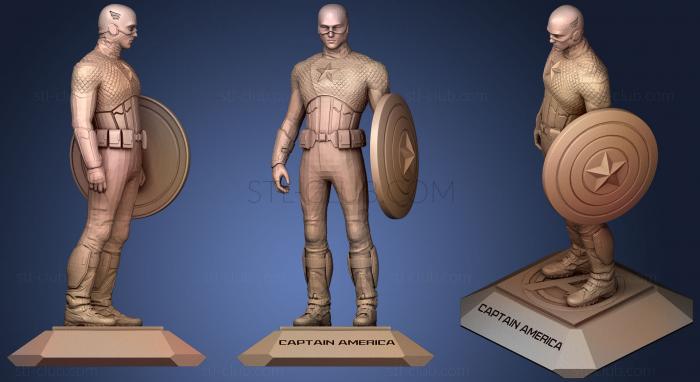 3D model Captain America (Printer Friendly) (STL)