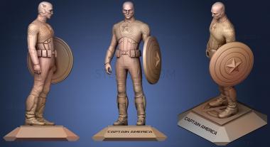 3D model Captain America (Printer Friendly) (STL)