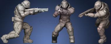 3D model Doomguy Posed With Shotgun (STL)