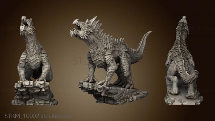 3D model Monster Green Guard Drake Roaring (STL)