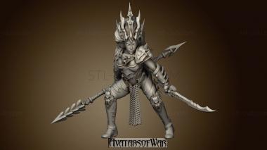 3D model heroes batch dark elf princess (STL)