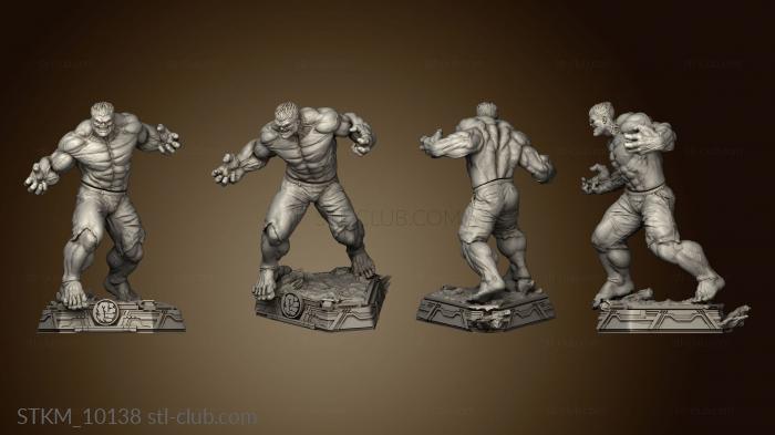 3D model Red Hulk and Statue (STL)