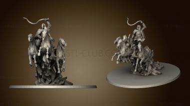 3D model UNDEAD BOYAR CHARIOT HORSES (STL)