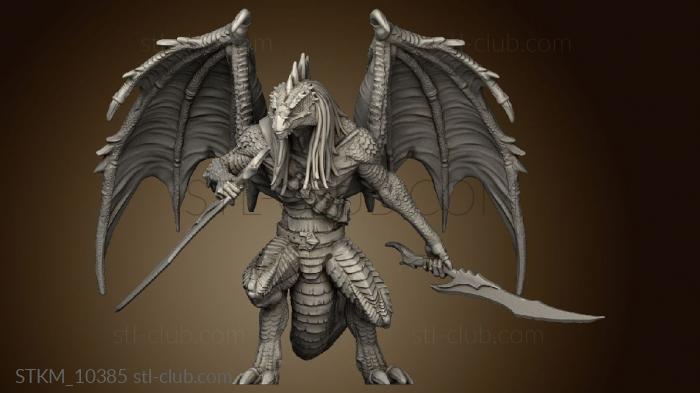 3D model Elven Grace Draconic Demon Green (STL)