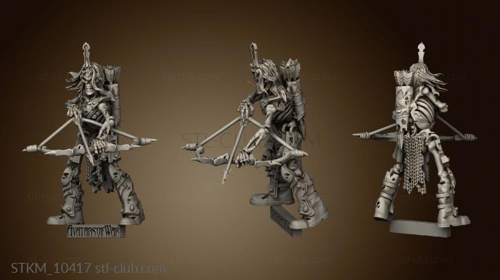 3D model skeleton warrior bow tag (STL)