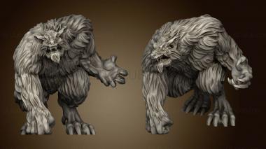 3D model werewolves Kneeling (STL)