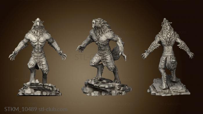 3D model Werewolf Warrior Howling (STL)