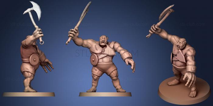 3D model Ogre Warrior (With Axe) (STL)