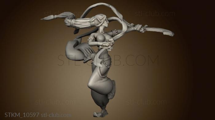 3D model Spiritual Warriors Female blade dancer veiled (STL)