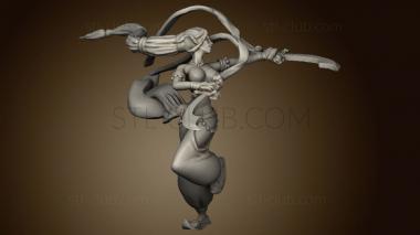 3D model Spiritual Warriors Female blade dancer veiled (STL)