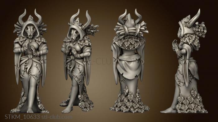 3D model Dw Dark Forest Drunken Druid woman DF in mask (STL)