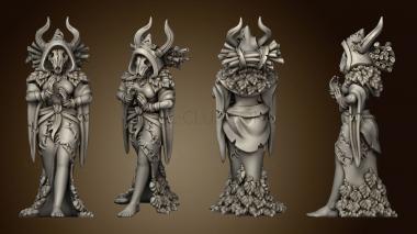 3D model Dw Dark Forest Drunken Druid woman DF in mask (STL)