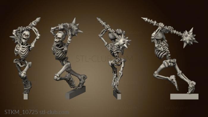 3D model skeleton warrior great mace (STL)