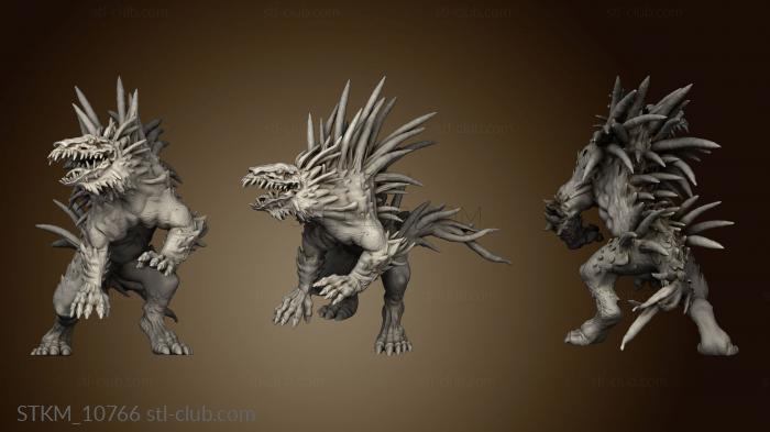 3D model Reese Bones Barghest Attacking (STL)