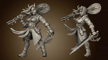 3D model Metalfind Trickster Female Bard (STL)