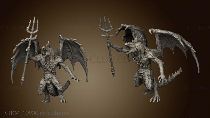 3D model Elven Grace Draconic Demon Green (STL)