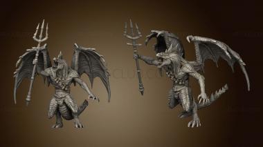 3D model Elven Grace Draconic Demon Green (STL)