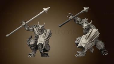 3D model Beastmen Warriors Spear (STL)