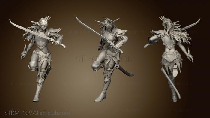 3D model Elven Grace Moon Runner Defending (STL)