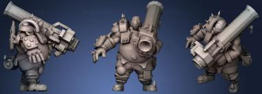 3D мадэль Roadhog с Настольными миниатюрами ракетной установки (STL)