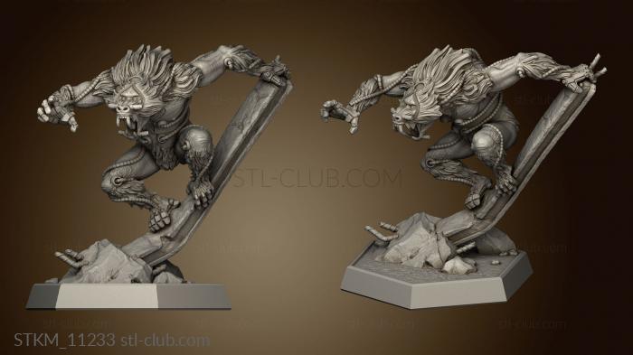 3D model Sci Fi Undercity Exiles Enemies Kfar Cyber Mandrill (STL)