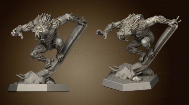 3D model Sci Fi Undercity Exiles Enemies Kfar Cyber Mandrill (STL)