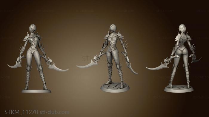 3D model death deathcult swords stance (STL)