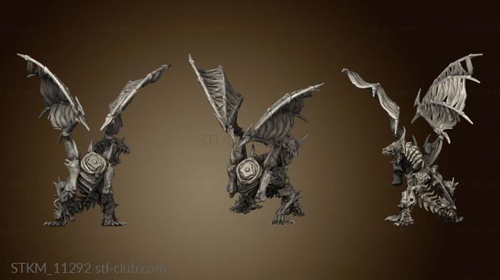 3D model Skeletal Dragon Multi Back Leg (STL)