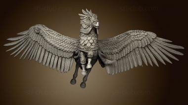 3D model Cavaleiros do Vento Wind Knights Pegasus and CG (STL)