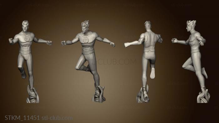 3D model Fantastic Four Marvel wargaming Human Torch (STL)