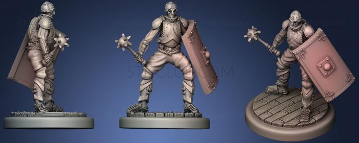 Skeleton   Infantry   Mace + Scutum Shield   Ready Pose + Wooden Base