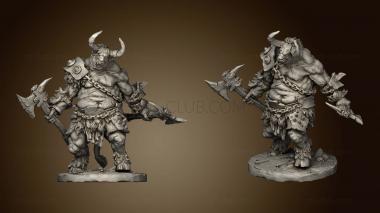 3D model Beastmen Aurox Reavers (STL)