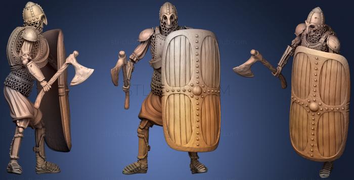 Skeleton Axe   Axe + Square Shield   Idle Pose