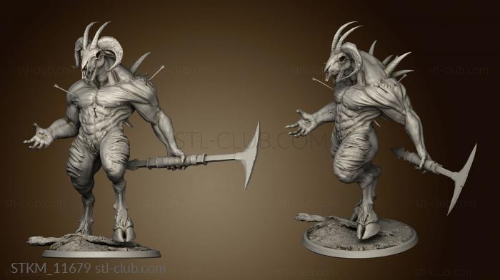 3D model Arcanum The Warriors Moon Clan giant goat warrior (STL)