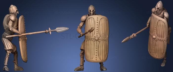 Skeleton Axe   Spear + Square Shield   Defensive Pose