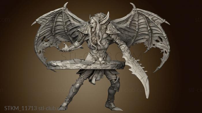 3D model Kirath the Sentinel Werebat Elf (STL)