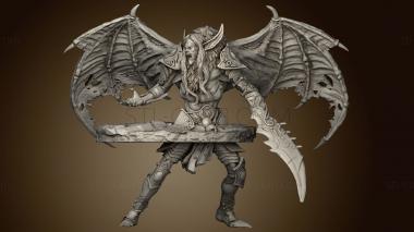 3D model Kirath the Sentinel Werebat Elf (STL)