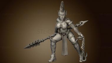 3D model heroes batch dark elf princess (STL)