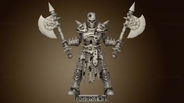 3D model skeleton champion axes (STL)