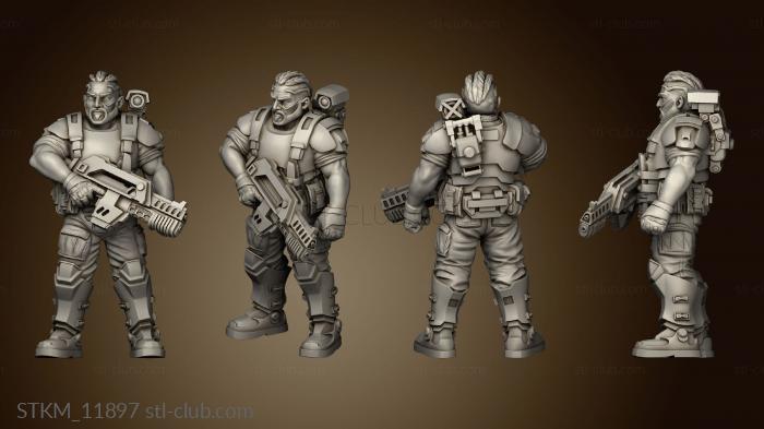 3D model HUMAN SPACE MARINE CAPTAIN ARK HELM (STL)