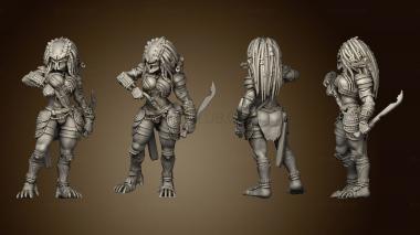 3D model Aliens vs Skull Hunters BONITA ELITE VIXEN ELDER GRAY BACK HUNTER (STL)