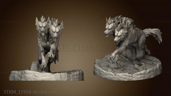 3D model Blood Moon Death Dog Attacking (STL)