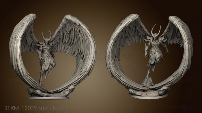 3D model angel fighter solored (STL)