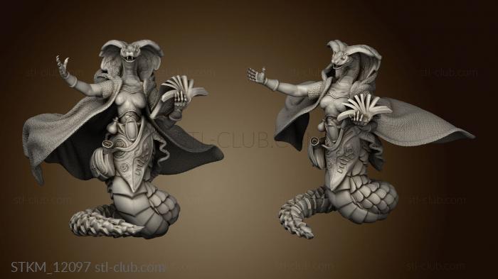 3D model Ruins Madness Serpentfolk Mage (STL)