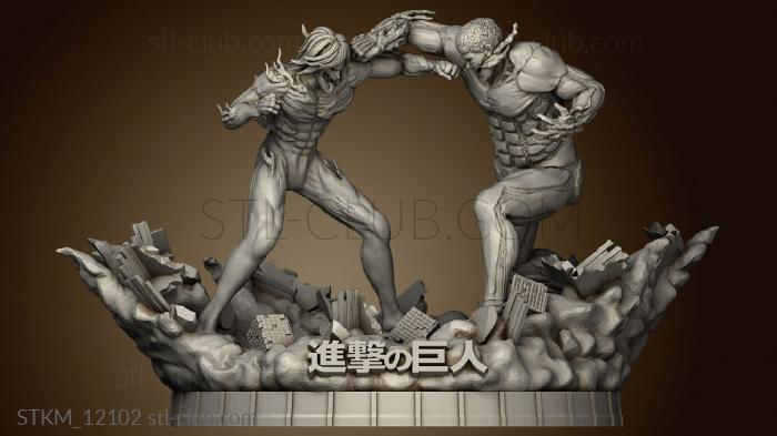 3D model Attack on Titans Eren Xored steam (STL)