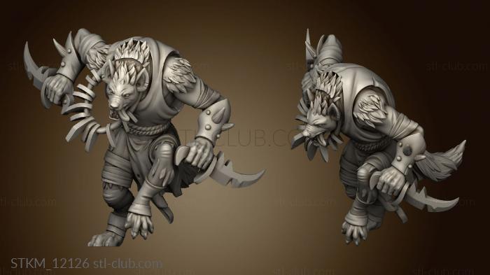 3D model Bloodfields Shapeshifters Werehyena Sha Gnoll (STL)